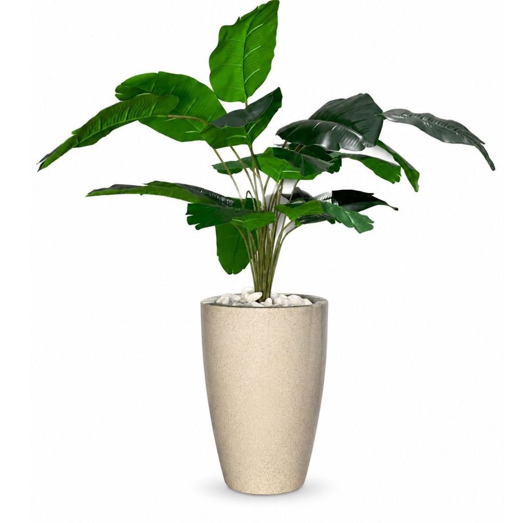 Planta Artificial Bananeira com Vaso Polietileno Decoração