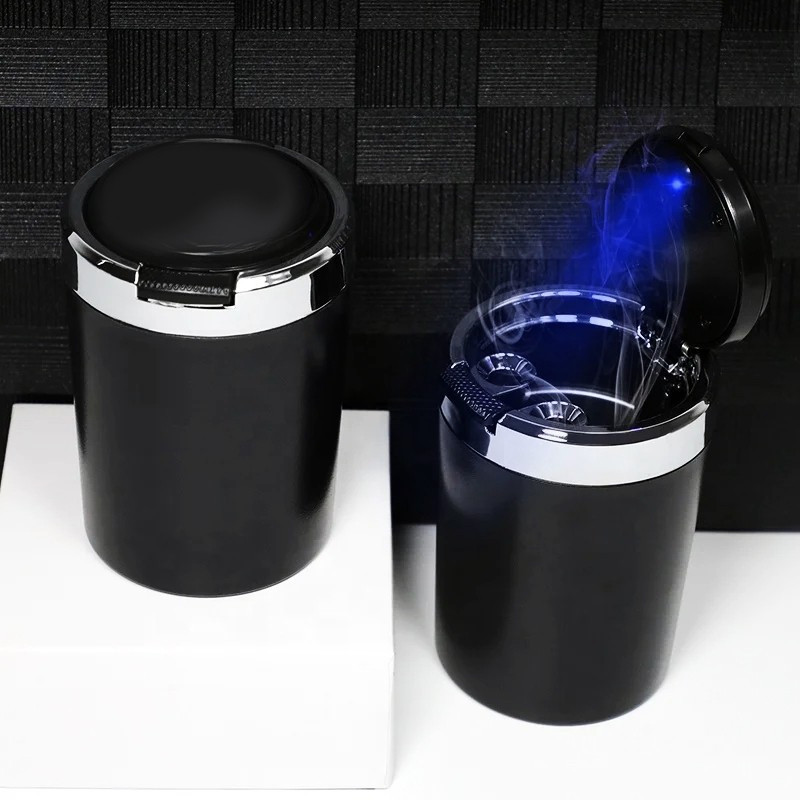 Porta Objetos Carro Com LED Anti Odor Tampa Vedada Organizador Veicular Compacto Multiuso Universal