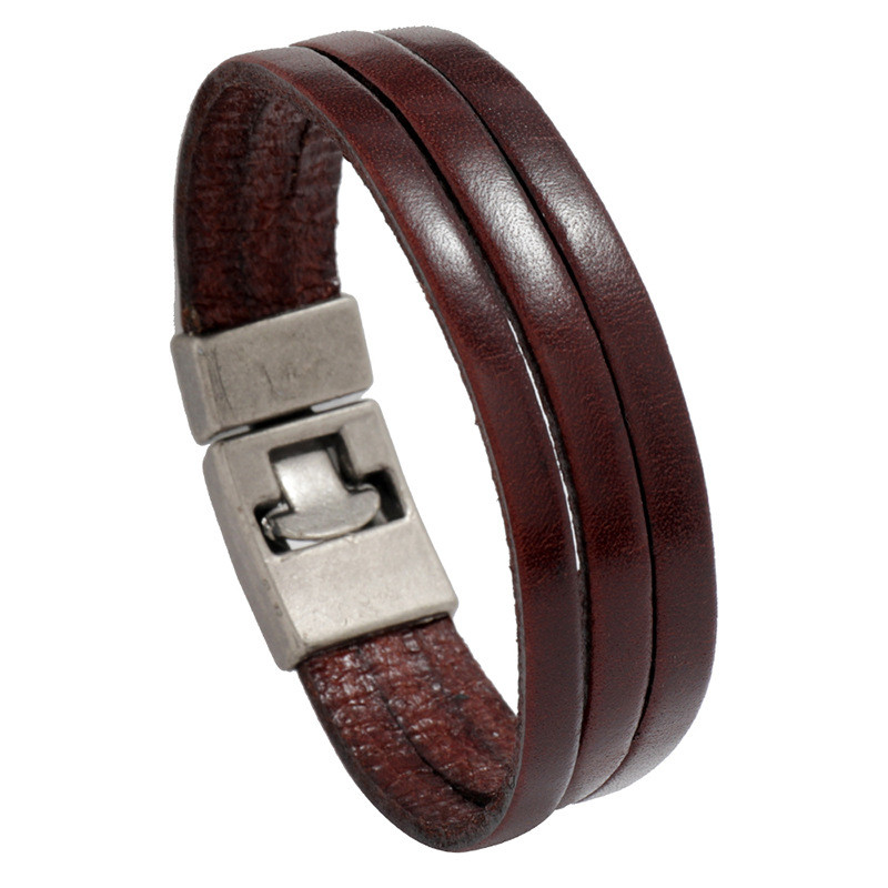 Europeu americano moda acessórios de moda único Retro masculino couro Harajuku estilo rua desempenho simples pulsei