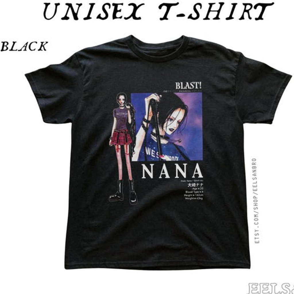 Camiseta Feminina Estampa Anime Nana e Personagem Confortável Linda Estilosa Moda Feminina Casual