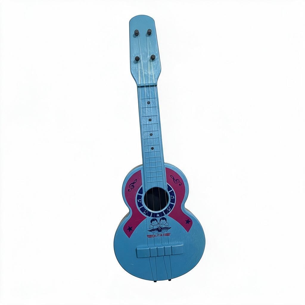 Violão Infantil de Plástico com Cordas de Nylon Brinquedo Musical