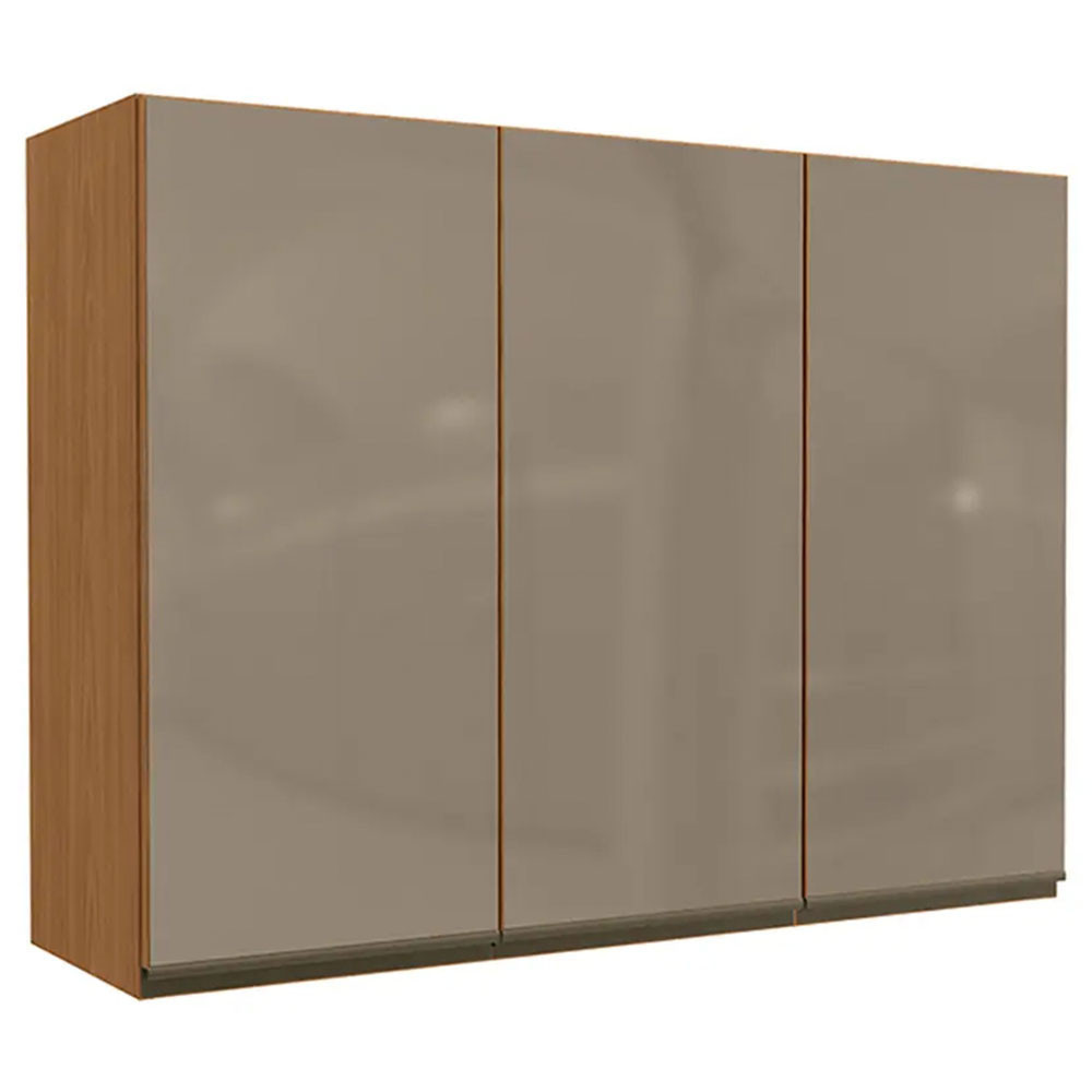 Armário Aéreo 3 Portas com Vidro 120cm MDP Maxxi Kappesberg
