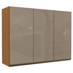 Armário Aéreo 3 Portas com Vidro 120cm MDP Maxxi Kappesberg