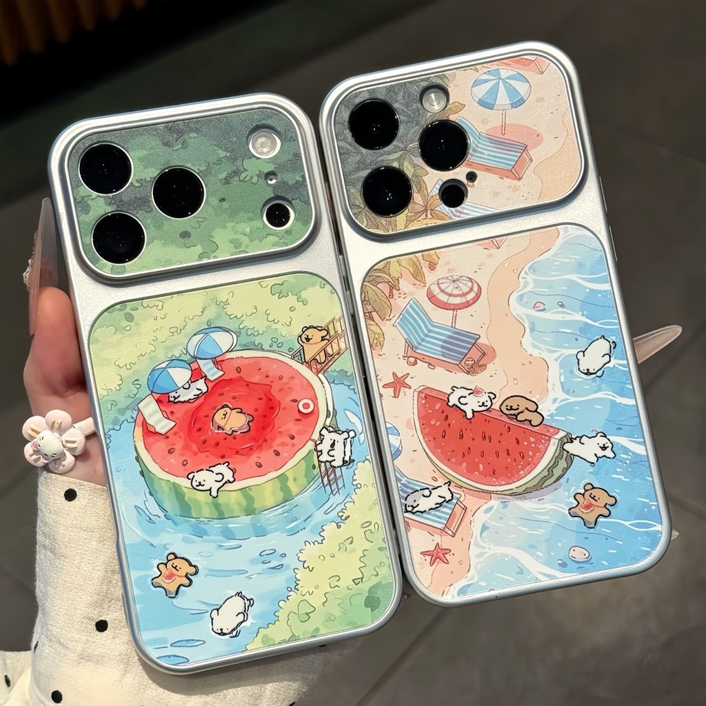 Capa de Telefone com Estampa de Filhote de Melancia para Samsung Galaxy A27 A37 A36 M36 F36 A35 A34 A33 M32 A31 A26 A25 