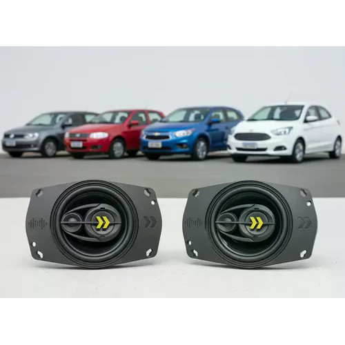 Alto-falante Revo 46 Triaxial 4x6 55w Som Automotivo Bravox Preto