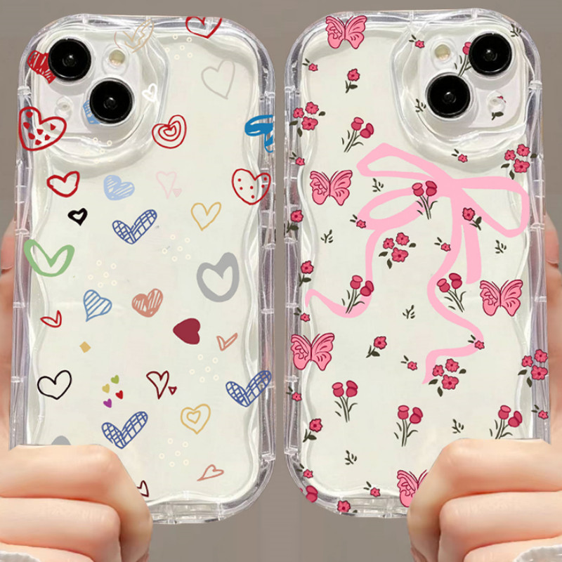 Cor Coração Bonito Arco Invólucro Para Samsung A57 A56 A17 A07 A27 A37 A55 A16 A06 A54 A15 A14 A12 A53 A32 A34 A13 A35 5
