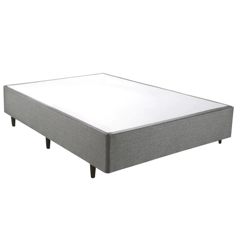 Base Cama Box Casal Herval Detroit Vanilla 39x138x188 cm, Cinza