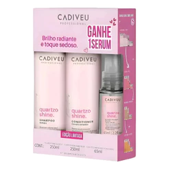 Cadiveu Quartzo Shine Shampoo 250ml + Cond 250ml + Óleo 65ml