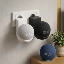 Suporte Tomada Alexa Echo Dot 4 E 5 Geração Organizador Cabo