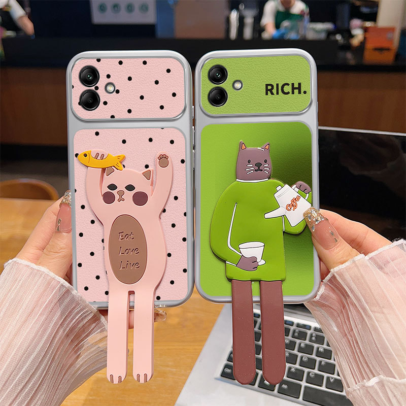 Capa protetora de grão de couro estilo masculino e feminino para Samsung Galaxy a05 a05s a06 a07 a10 a10s a11 a12 m12 a1