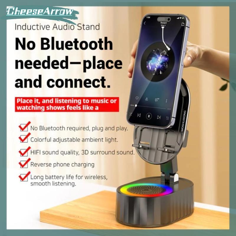 Alto-Falante De Indução CC Com Suporte Para Telefone 6 Em 1 360 ° Base De 3000mAh BR