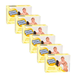 Kit 6 Sabonete em Barra Pom Pom Glicerina 70g