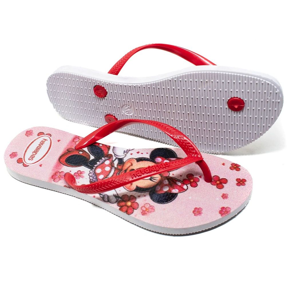 Chinelo Feminino Minnie Mouse Estampado Confortável Estiloso Antiderrapante - Envio Imediato