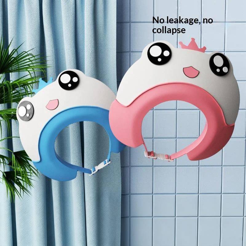 Touca De Banho Ajustável À Prova D'água , Bonito , Desenho De Sapo , Protetor De Cabelo Para Mulheres , Meninas , Domést