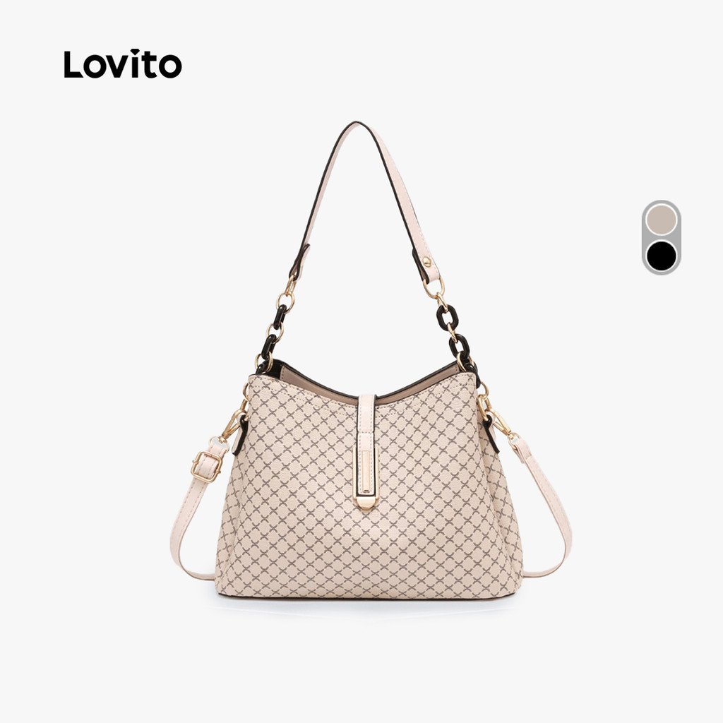 Lovito Elegante grande bolsa de ombro pequena para mulheres LFAR11016