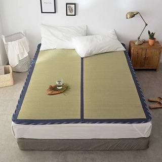 Estilo japonês Natural Rush esteira verão dormir ferramenta útil simples adulto 1.5m dobrável 1.8 cama