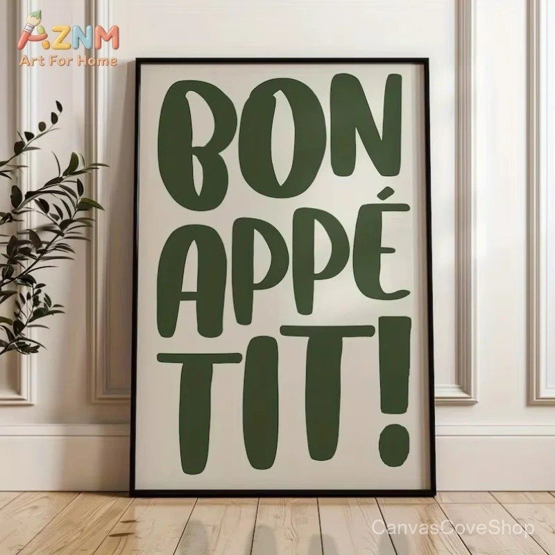 ZN5W Bon Appetit Nordic French oferece impressões em tela de comida e bebida italianas, pôsteres de arte de parede para