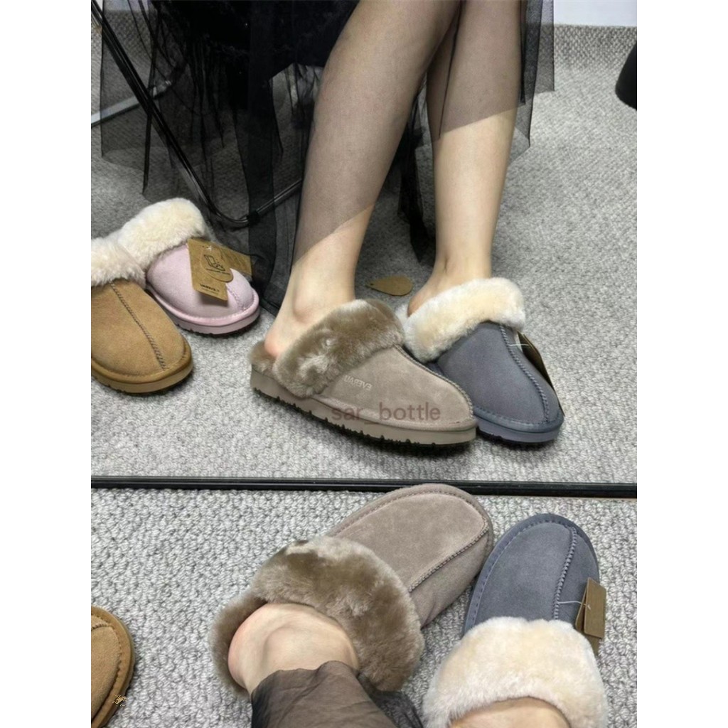 Austrália EVERAU Sapatos femininos Sapatos masculinos Sapatos femininos de camurça de vaca Forro integrado Chinelos quen