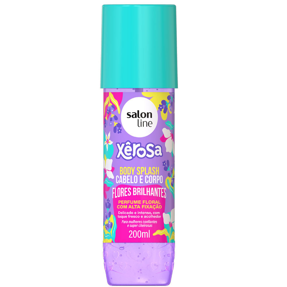 Body Splash Cabelo e Corpo Salon Line Xêrosa Flores Brilhantes 200ml
