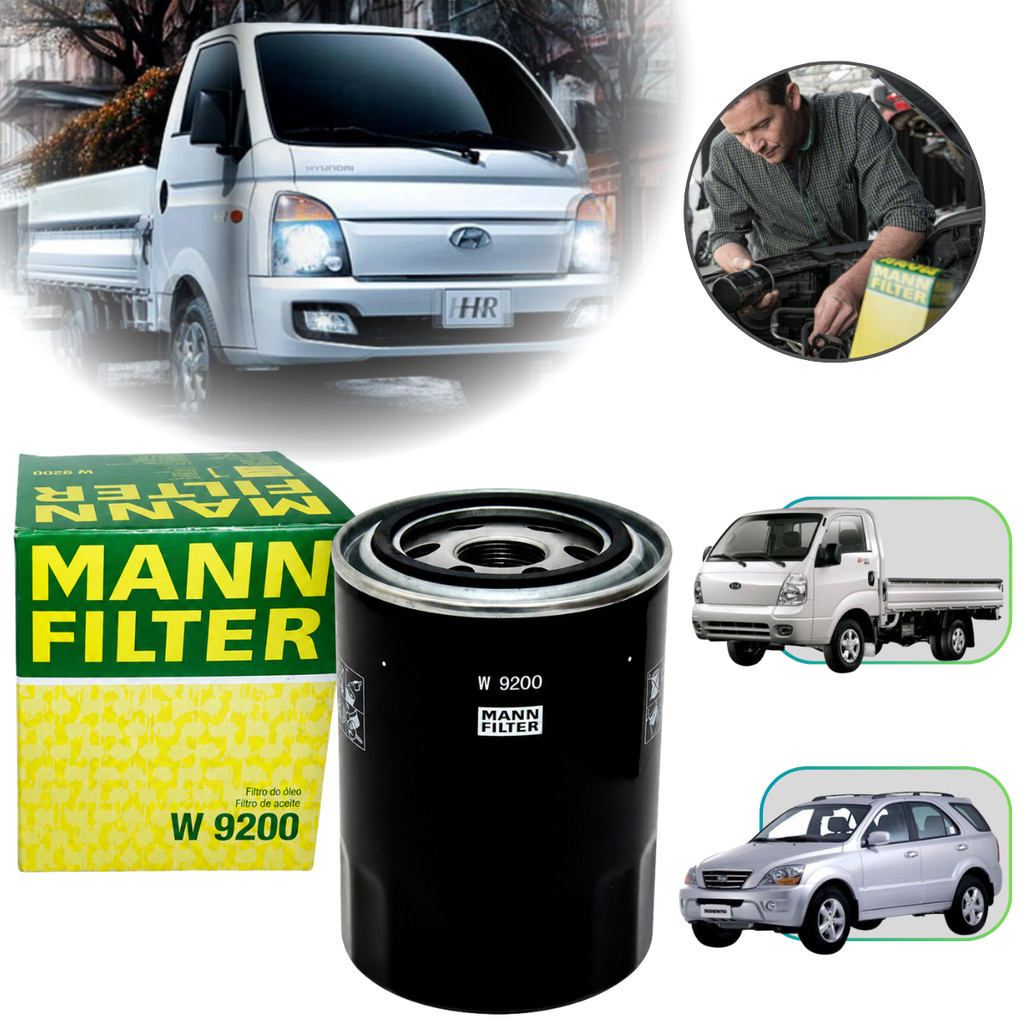 Filtro de Oleo KIA BONGO K2500 K2700 HYUNDAI HR 2.5 - Mann Filter W9200