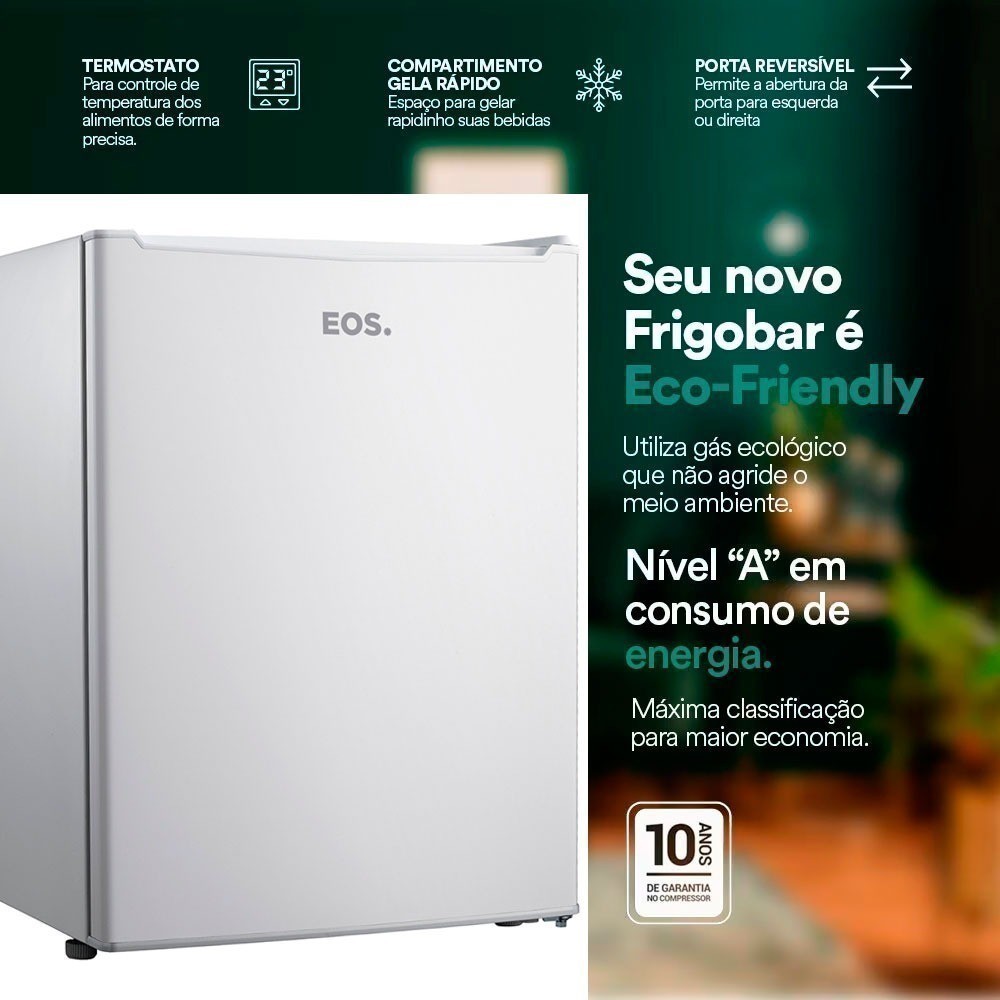 Geladeira Frigobar 71L porta reversível Ice Compact branco EFB81 - EOS · foto 2