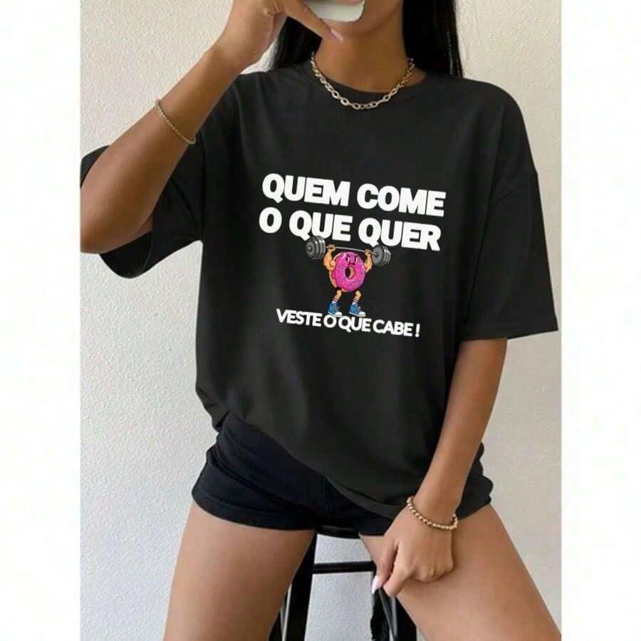 Camiseta Feminina 100% Algodão fio 30.1 Treino Caminhada Crossfit Academia Musculação Fitness Blusinha Para Treinar