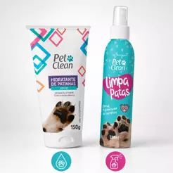 Kit Pet Clean Limpa Patas 120ml + Hidratante Patinhas 150g