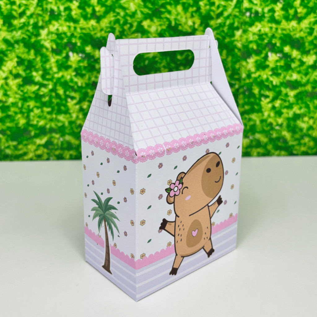 Kit Festa Capivara Caixinha Maleta Lembrancinha Aniversário Decoração