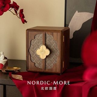 Caixa de armazenamento de jóias High-End requintado estilo chinês jóias colar de jóias chinesas grande capacidade Retro 