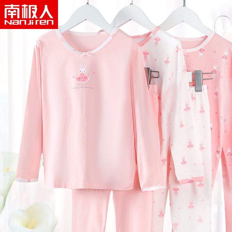 Meninas conjunto de roupa interior de algodão puro crianças primavera outono inverno outono roupas calças compridas bebê