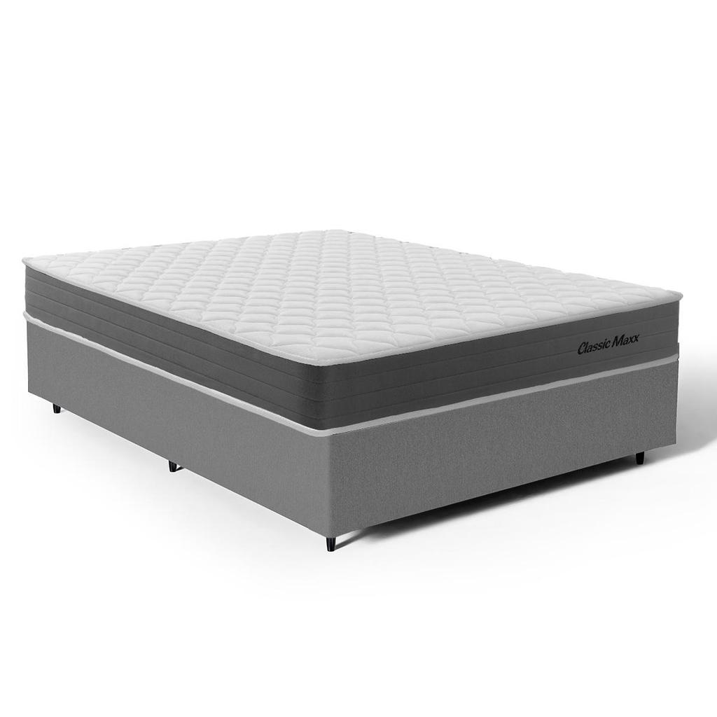 Cama Box Casal com Colchão de Molas Ensacadas Classic Maxx 138x188x64cm