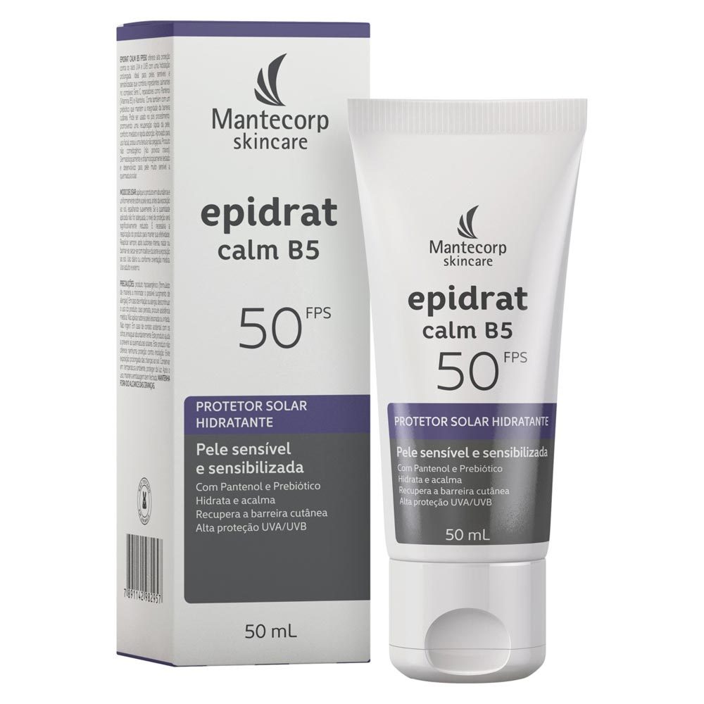 Epidrat Calm B5 Protetor Solar Hidratante FPS 50 Pele Sensível e Sensibilizada 50ml