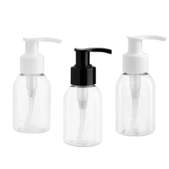 Frasco Pet 100ml Cristal com Válvula Pump Kit 50 Unidades Rosca 24mm para Sabonete Shampoo e Álcool Gel