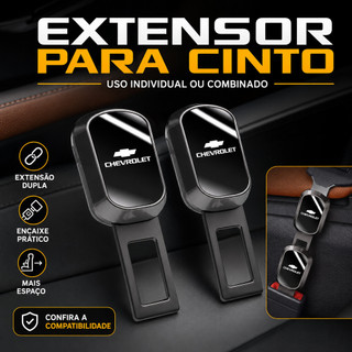 Extensor De Fivela De Cinto De Segurança Chevrolet De 1 Unidades Com Logotipo Para Celta Spirit Agile LTZ Astra Elite Ve