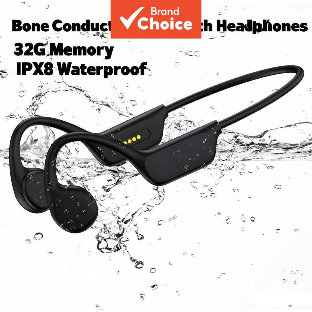 Fones de Ouvido SPRISE, Condução Óssea, Bluetooth Sem Fio, Fones TWS, Fones de Ouvido Abertos, IPX8 à Prova D'água,