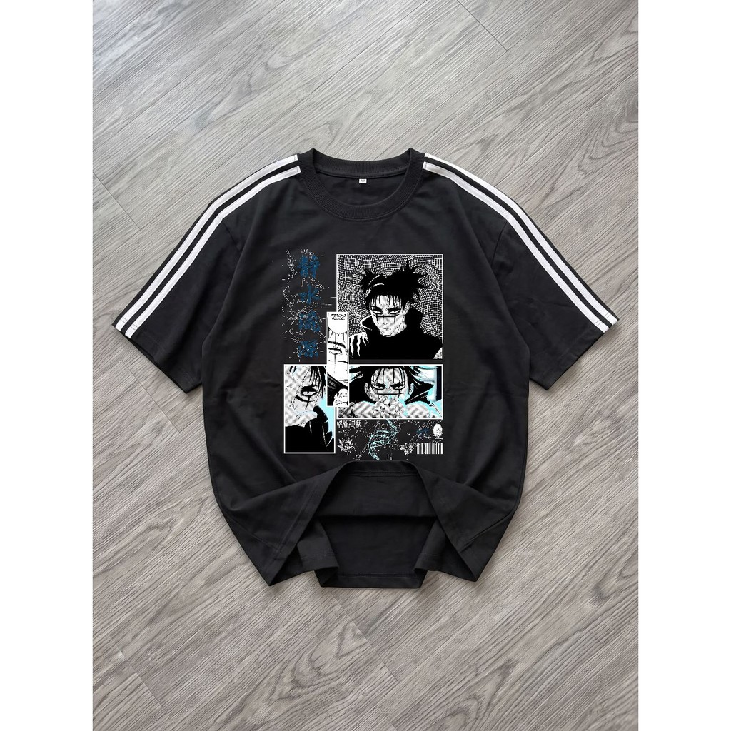 Camiseta Jujutsu Manga Listrada Anime Streetwear Moda Urbana 100% Algodão Premium Unissex Lançamento Blusa Casual