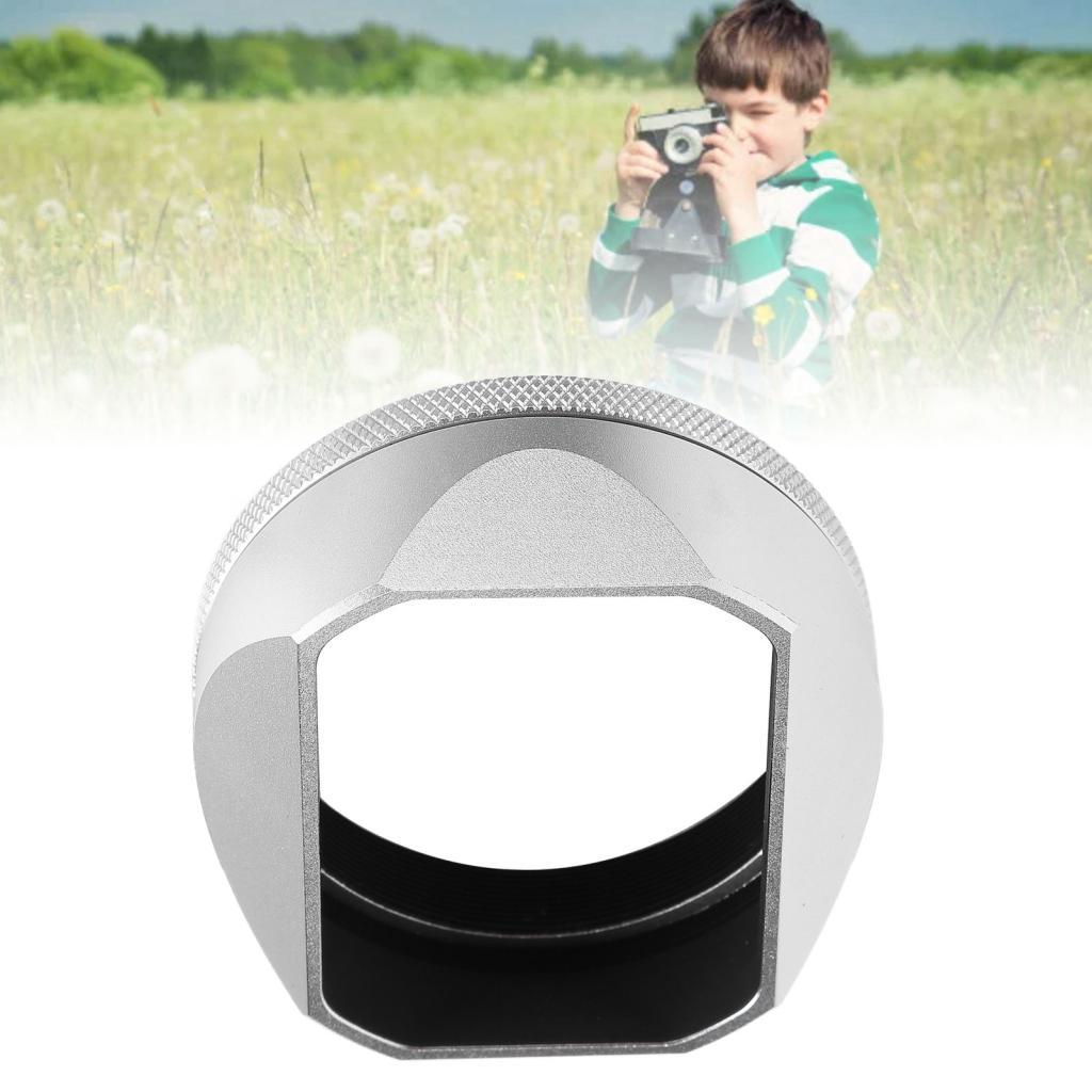 Capa de lente quadrada com sombra de metal para câmeras X100VI X100V X100F X100T X100S X100 X70 com capa protetora