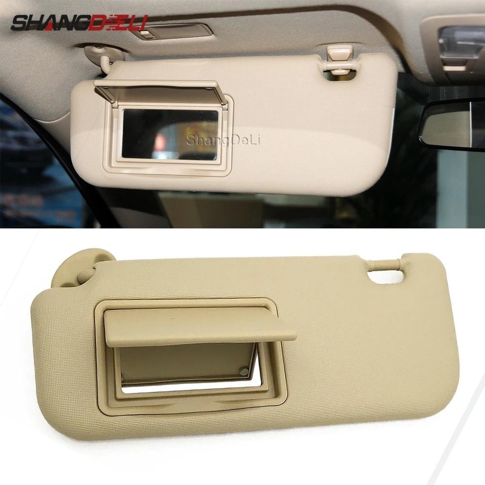 Viseira Solar Interior Do Carro Bege Com Espelho Para Toyota Corolla 2014 2015 2016 2017 2018 Peças De Automóvel Decoraç