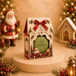 10 Caixa Casinha de Natal para Doces e Lembrancinhas | Embalagem Presente do Papai Noel