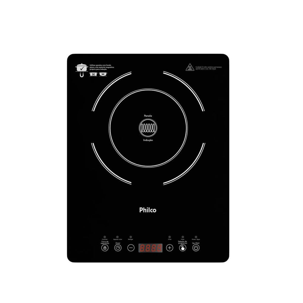 COOKTOP DE INDUçãO PHILCO PORTáTIL 1 QUEIMADOR PCT10A