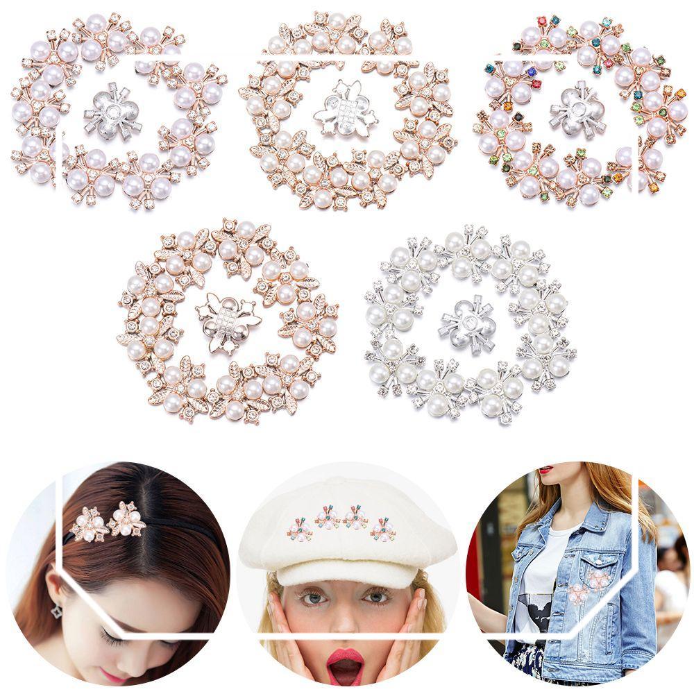 10 Pcs Botão Cristal Espumante DIY Artesanato Grampos De Cabelo