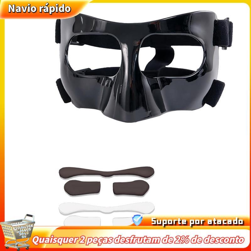 Protetor Facial Esportivo , De Nariz Para Quebrado , Basquete , Futebol , Softball , Treinamento , Fácil De Usar , Preto