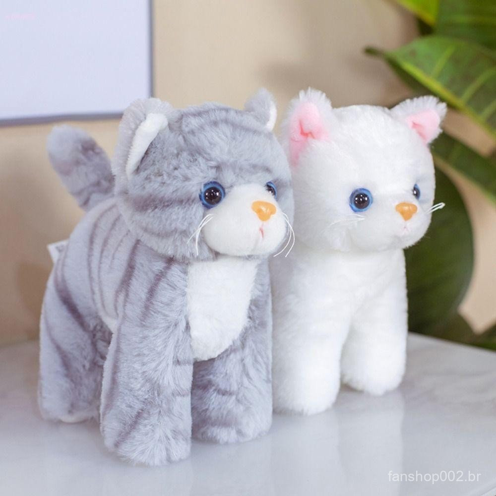 Gato Brinquedos De Pelúcia , Bichos Boneca Gatinho Dos Desenhos Animados , Simulação Macio Bonito Recheado Realis