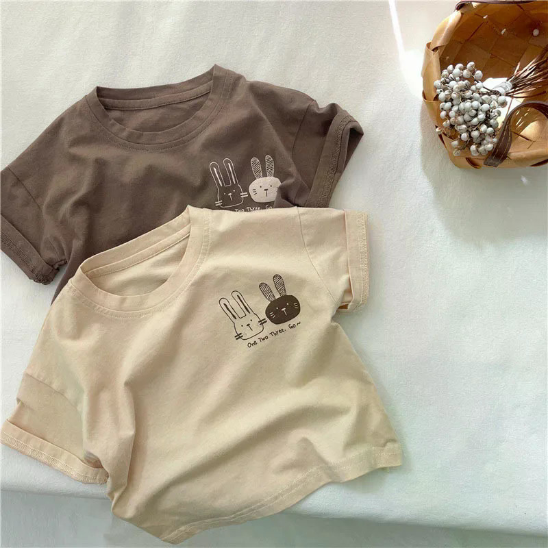 Meninos Camiseta Edição De Verão Crianças Manga Curta 3-10 Anos De Idade Meninas Algodão Em Torno Do Pescoço Topo Bonito
