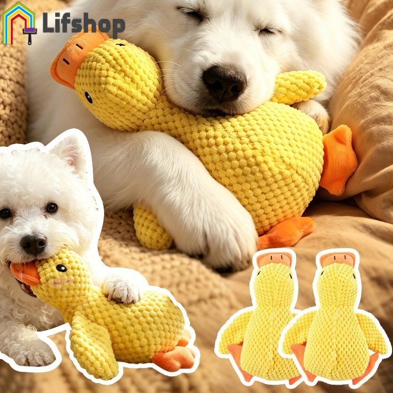 [Decoração De Casa] Brinquedo De Moagem De Dentes De Animais De Estimação De Pato Fofo-Brinquedos Interativos Para Alívi