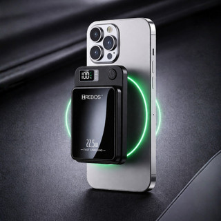 Carregador Portátil Power Bank MagSafe 10000mAh Hrebos Magnético