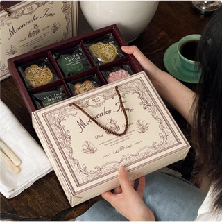 2026 Mid-Autumn Festival Novo Estilo Estilo Nacional Mooncake Caixa de Embalagem 6 Peças High-End Carne Fresca Neve Pele