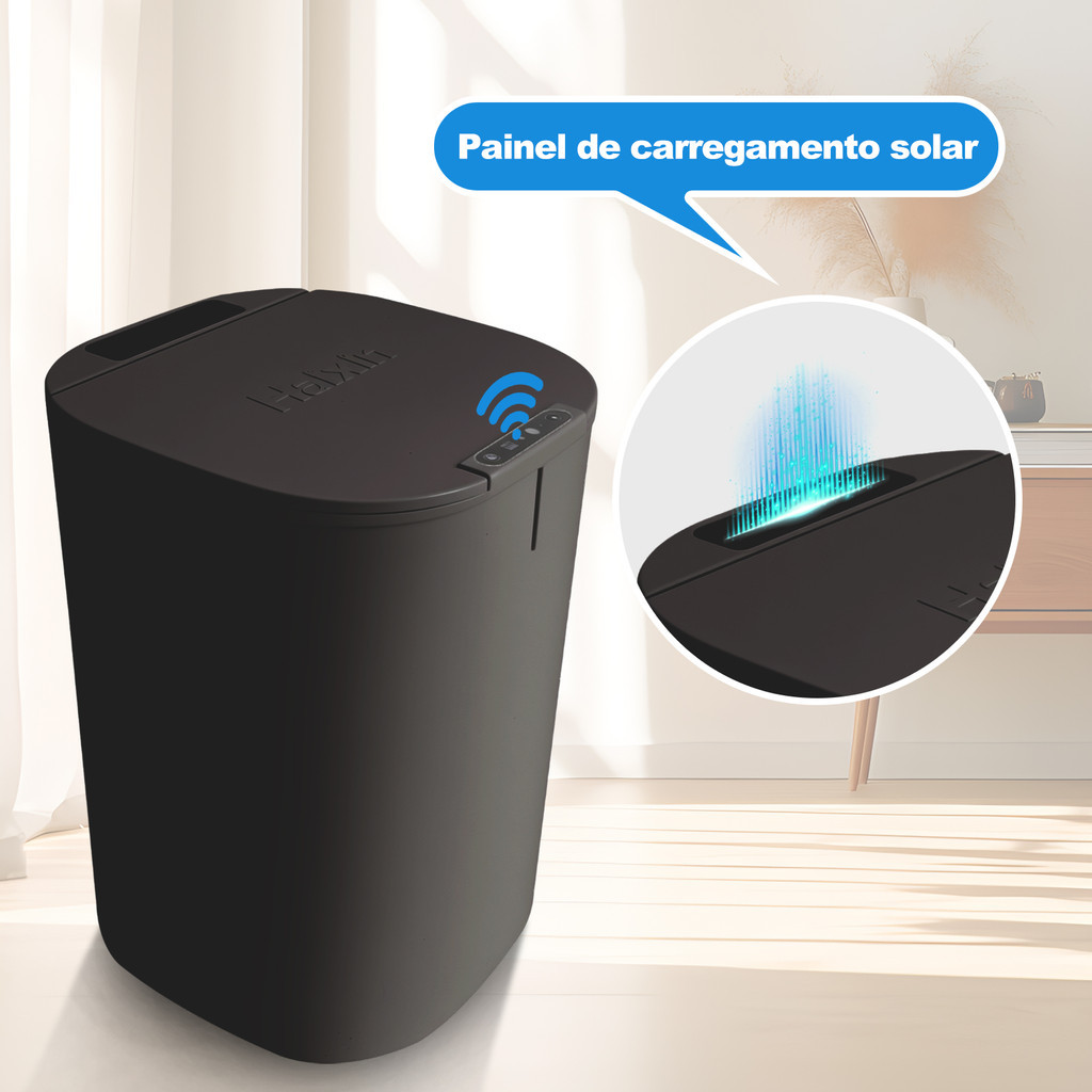 Lixeira Inteligente com Sensor Automático, 16L, para Banheiro, Cozinha e Escritório