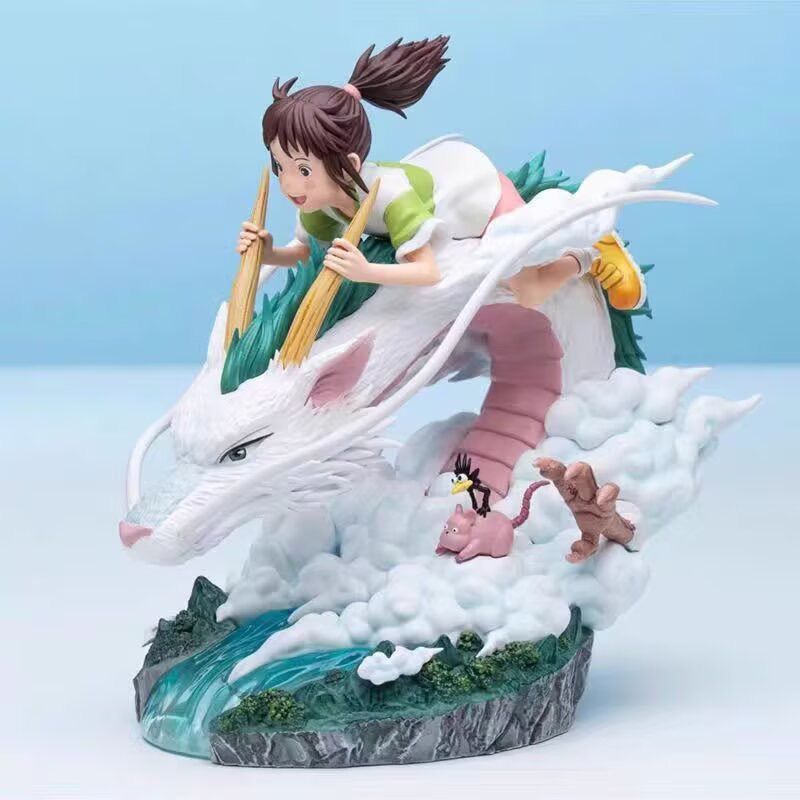 Spirited Away Pequeno Dragão Branco 16cm Gong Qijun Bonito Anime Presente Jogo de Mesa Casal Figura Decoração Modelo S