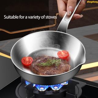 Pet11 Alça Ergonômica Frigideiras Redondas Aço Inoxidável Única Servindo Gadget